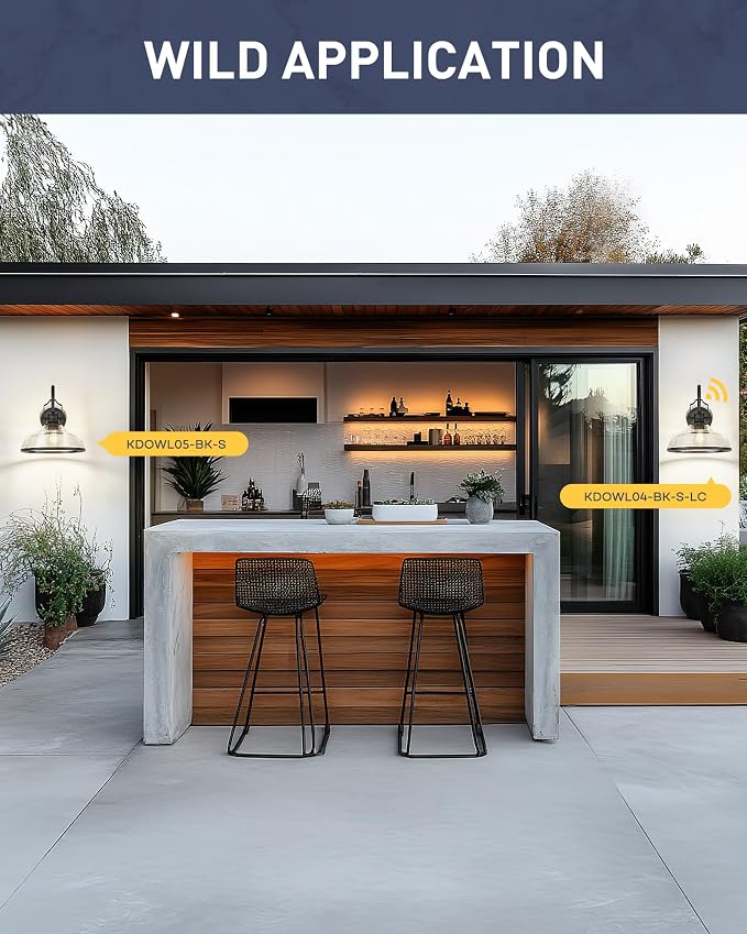 kudos Dusk to Dawn Outdoor Wall Sconce, Exterior Garage Light Fixtures - Image 8