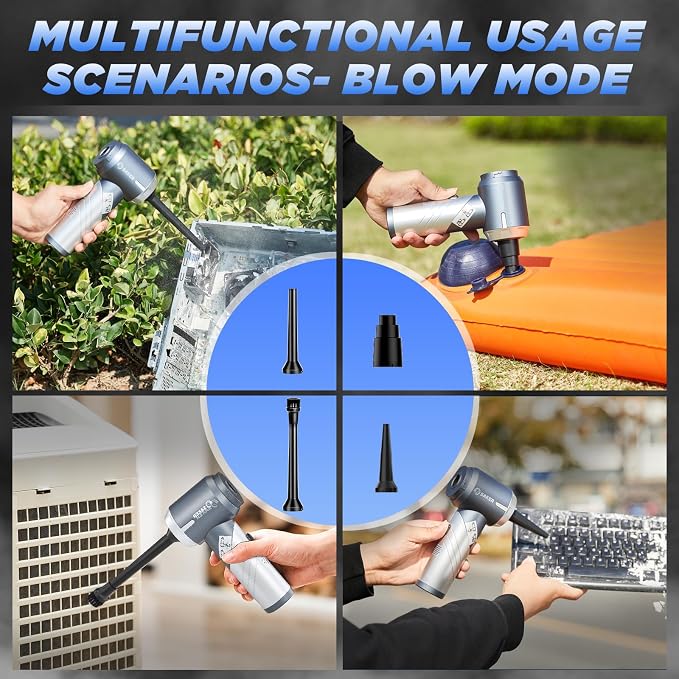 Saker Car Vacuum Cleaner 17000PA Foldable 3 in 1 Mini Handheld Car Vacuum - Image 4