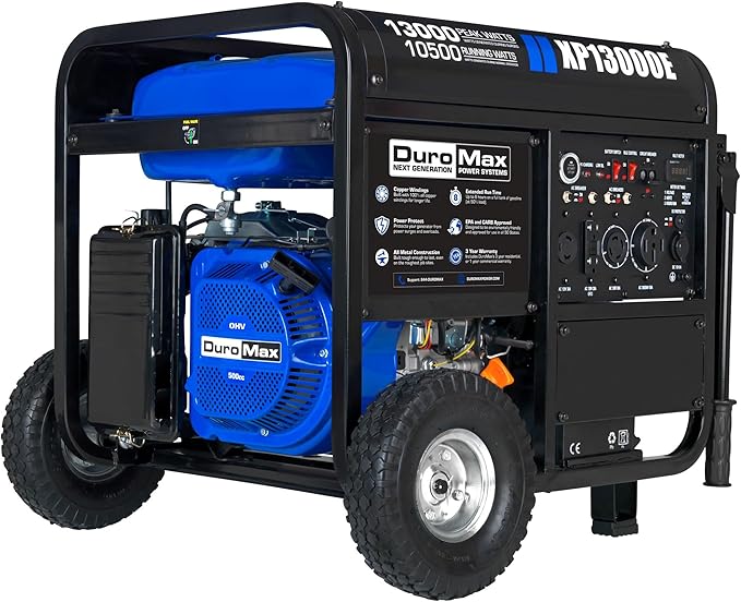 DuroMax XP13000E 13, 000-Watt Gas Powered Portable Generator - Image 2
