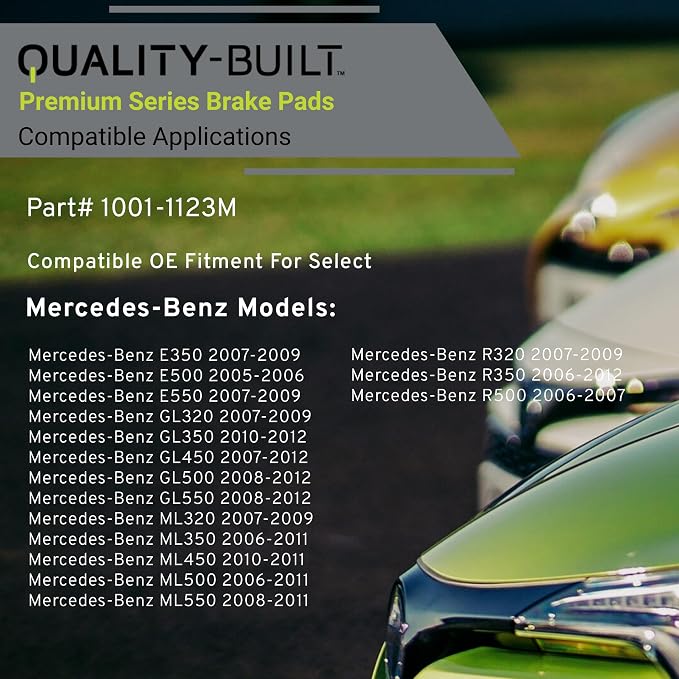 Premium Semi-Metallic Front Brake Pads Compatible - Image 3