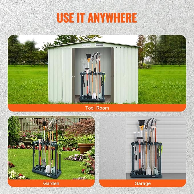 VEVOR Garden Tool Organizer, 10 Slots, Yard Tool Tower Rack - Image 6