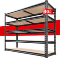 REIBII 2500LBS Garage Shelving 72''H Storage Shelves 40" W Metal Shelving 5 by REIBII