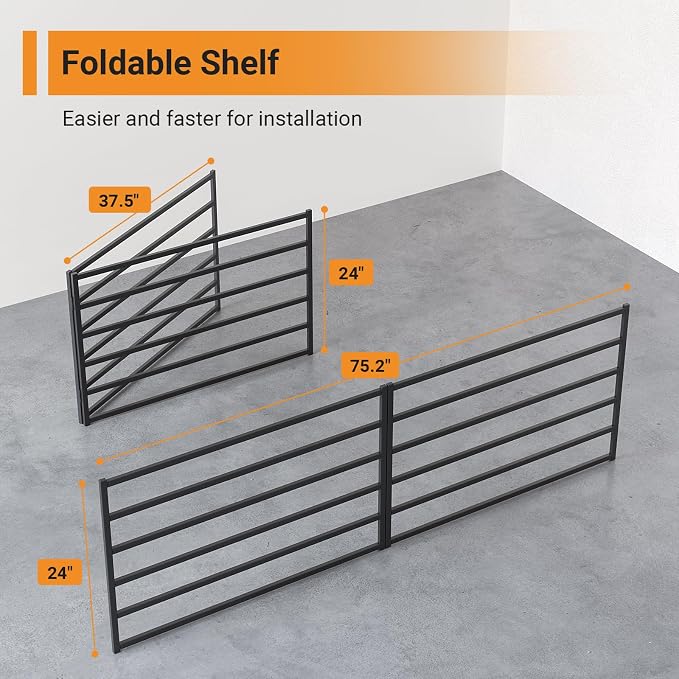 Solid 2x6 ft Garage Storage, 2 Pack 1600 lbs Total Weight Capacity, Heavy Duty - Image 3