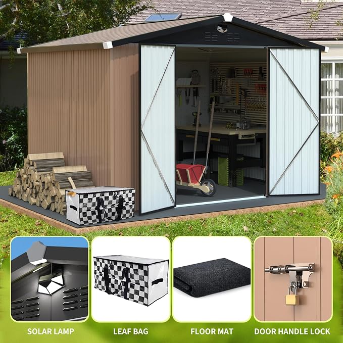 Metal Storage Shed, Outdoor Storage Building 10x8, Large Backyard Shed - Image 2