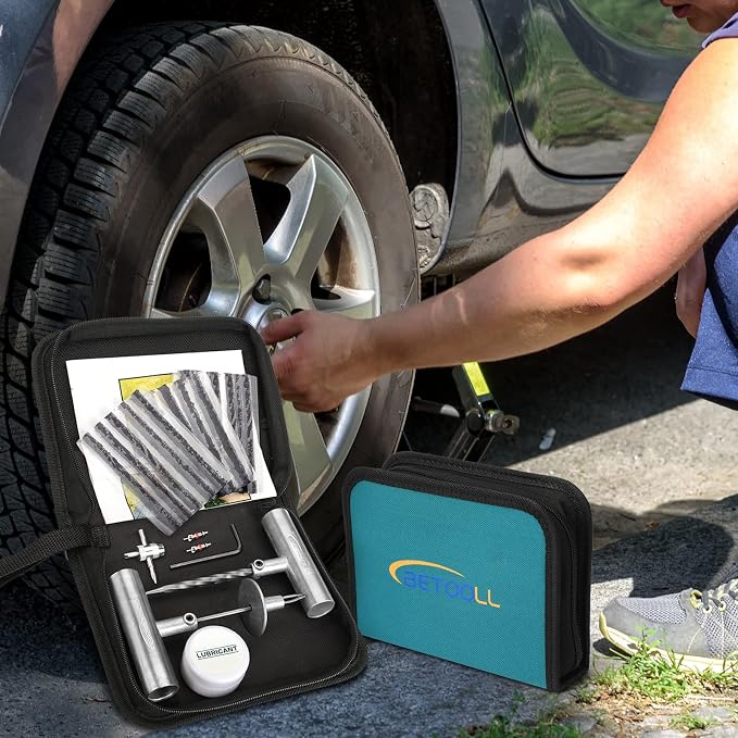 Tire Repair Kit, Sets of 2-24pcs Professional Heavy Duty Universal Emergency - Image 5