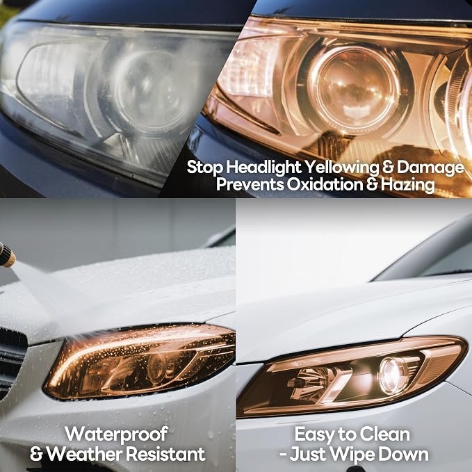 Lypumso 16 x 60 Inches Headlight Taillight Car Tint Vinyl Film, Self Adhesive - Image 6