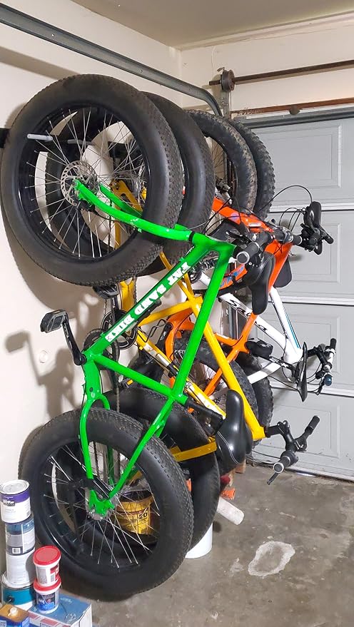 StoreYourBoard BLAT Bike Fat Tire Wall Rack, Holds 2 Bikes, Home and Garage - Image 3