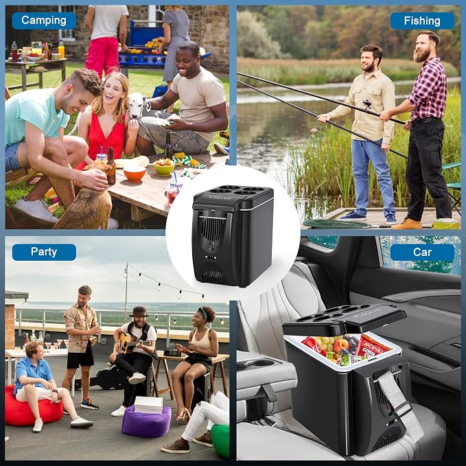 CAYNEL 12V 6 Quart Personal Thermoelectric, 6 Liter Capacity, Portable Electric - Image 4