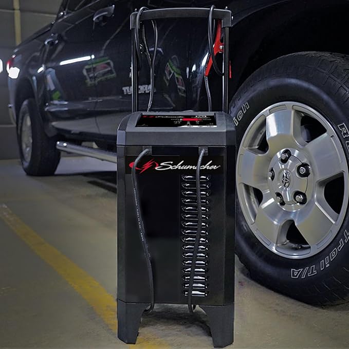 Schumacher Electric Wheeled Battery Charger and Engine Starter, Fully Automatic - Image 4