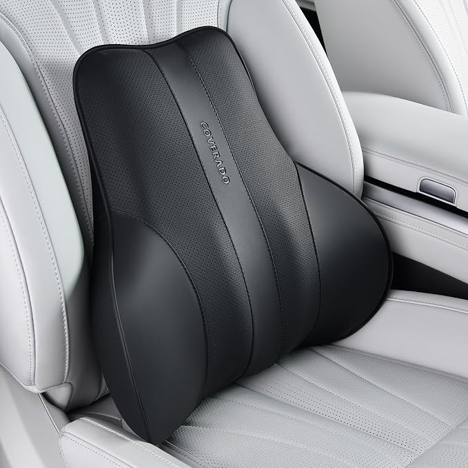 Coverado Lumbar Support Pillow for Car, Ergonomic Memory Foam Back Pillow for by COVERADOAUTO