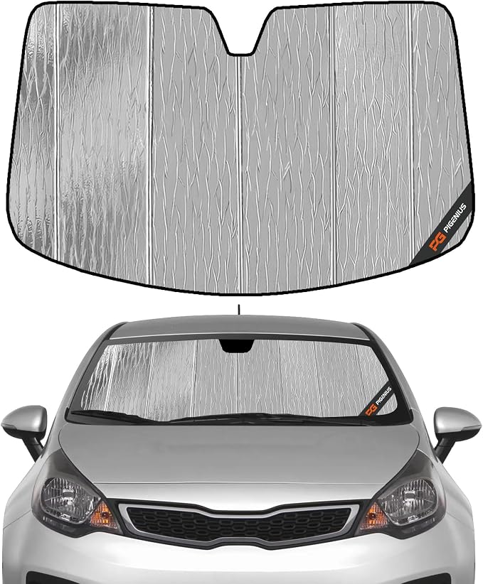 Windshield Sun Shade for Kia Rio 2013-2017, Front Window Sunshade Shield by Pigenius