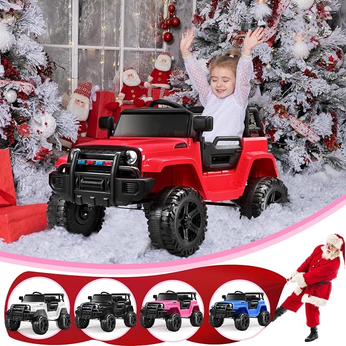 JOYMOR Ride on Truck with Remote Control, 4 Wheels 12V Battery Powered Kids Car - Image 7