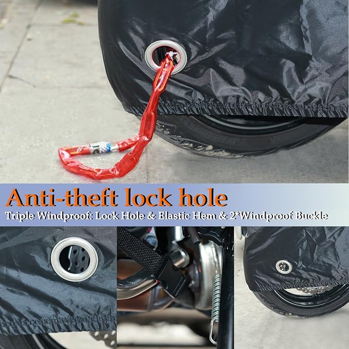 Motorcycle Cover, 210D Oxford Cloth, - Image 5