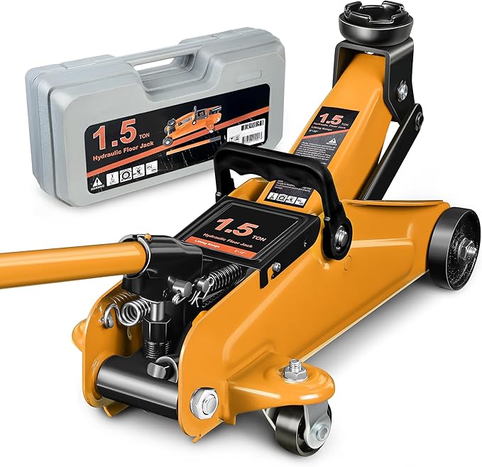 DNA MOTORING Low Profile Hydraulic Trolley Service/Floor Jack, 1.5 Ton Capacity by DNAMOTORING-Tools