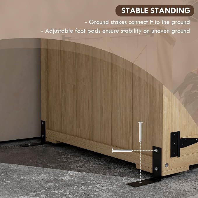 Wooden Garden Shed, Outdoor Storage Cabinet - Image 7