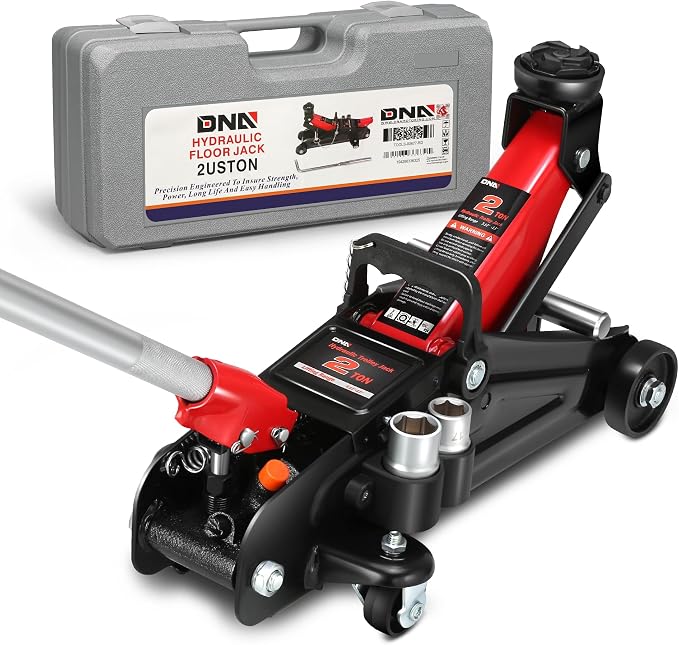 DNA MOTORING Floor Jack with Socket and Lock, Low Profile Hydraulic Trolley Jack by DNAMOTORING-Tools