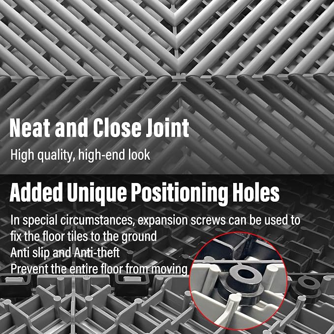 24 Pack 16"x16" Interlocking Garage Floor Tiles - Image 4