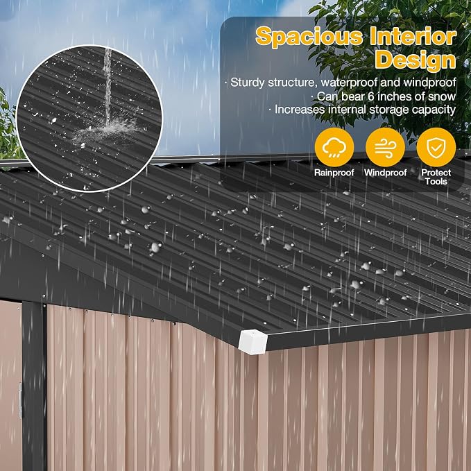 8x6 FT Outdoor Storage Shed - Image 4