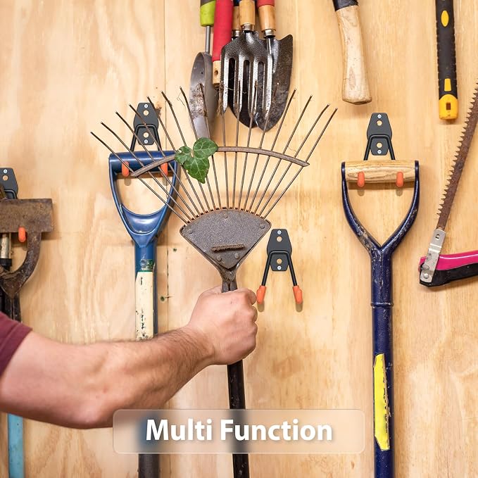 8 Pack 4.5x2.75 Inch Utility Steel Wall Mount Heavy Duty Garage Hooks - Image 2