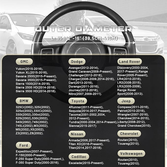 SEG Direct Car Steering Wheel Cover - Image 5