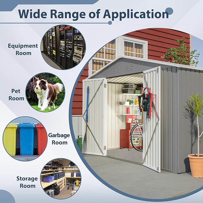 10X8 FT Outdoor Tool Storage Shed - Image 4