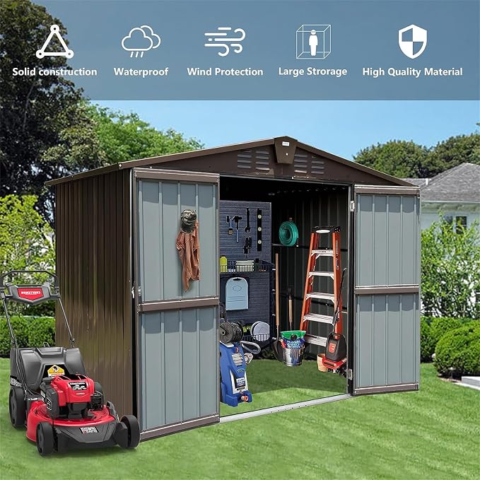 IKERY Metal Storage Shed - Image 5