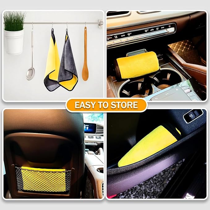 Microfiber Towels for Cars 6 Pack, Car Drying Towels for Wash, Soft and - Image 7