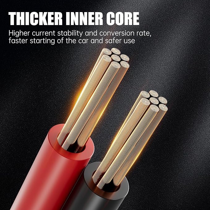 Heavy Duty Jumper Cables 1 Gauge 30FT 900A, Automotive Booster Cables - Image 2