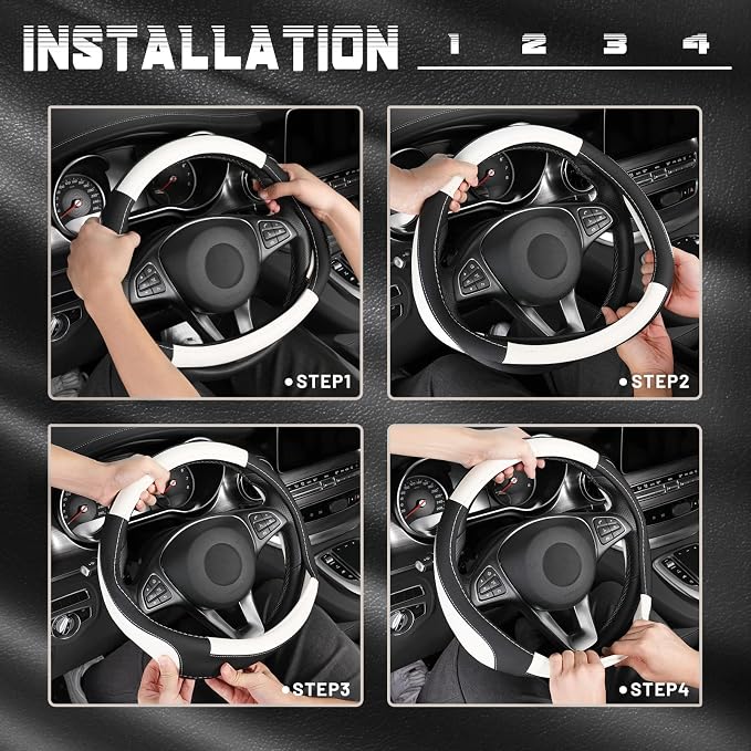 SEG Direct Car Steering Wheel Cover Universal Standard Size 14.5-15 inch - Image 6