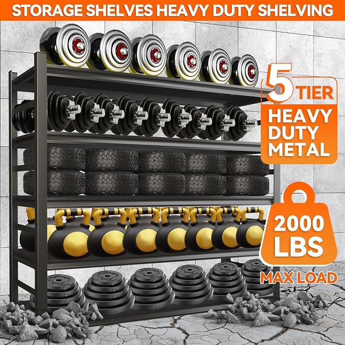 Adjustable Heavy Duty Metal Garage Shelving Unit - Image 4
