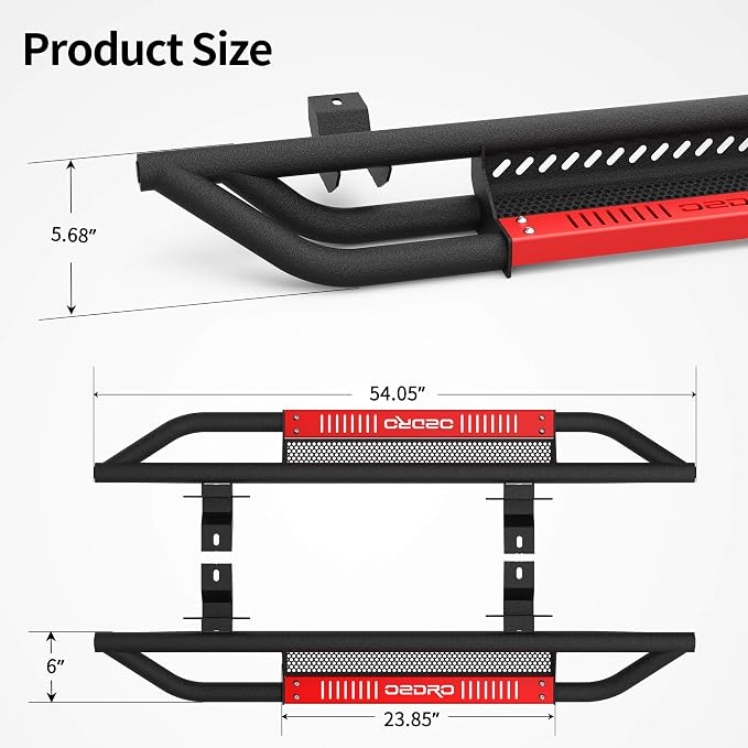 OEDRO 6 inch Running Boards, Drop Side Steps Compatible - Image 7