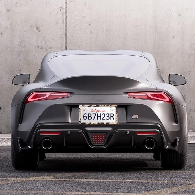Brown Cow Print License Plate Frame Animal License Plate Frames Personalise - Image 7