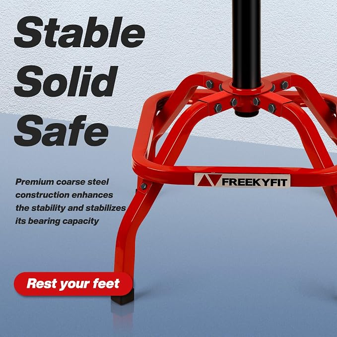 Shop Stool with Backrest, Mechanic Garage Stool - Image 8