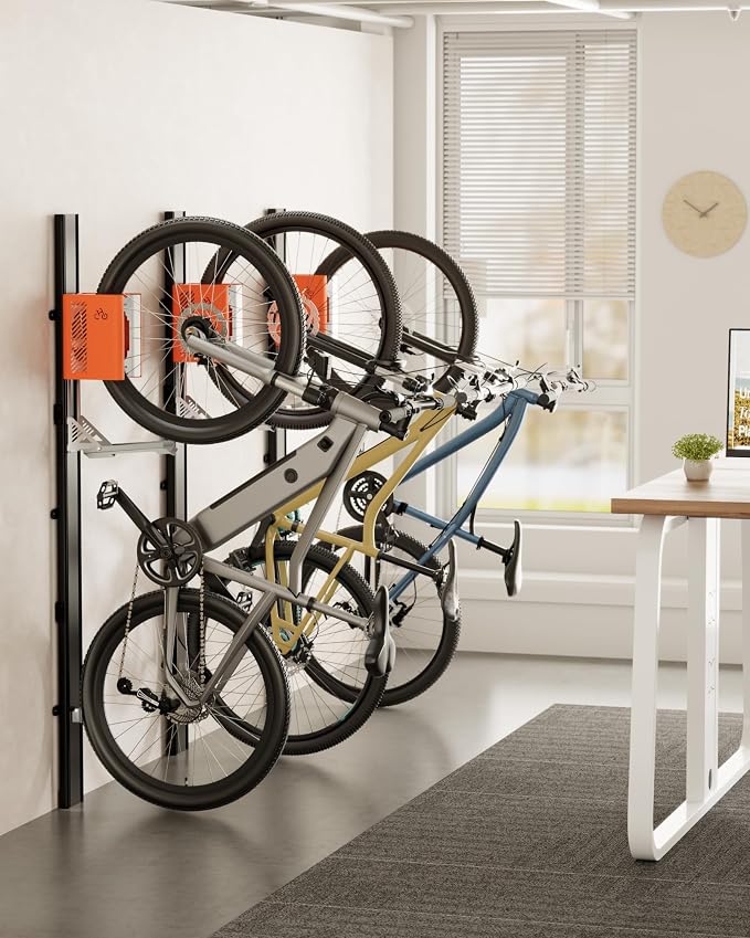 monTEK Automatic Lift EBike Rack – Fits 24-29" Tires, Heavy-Duty Vertical Wall - Image 6