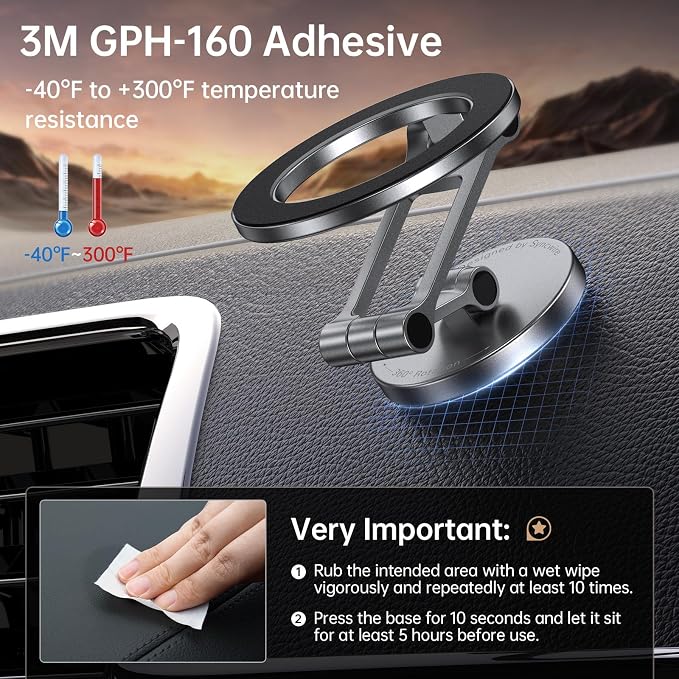 SYNCWIRE Fits MagSafe Car Mount, Magnetic Phone Holder - Image 4