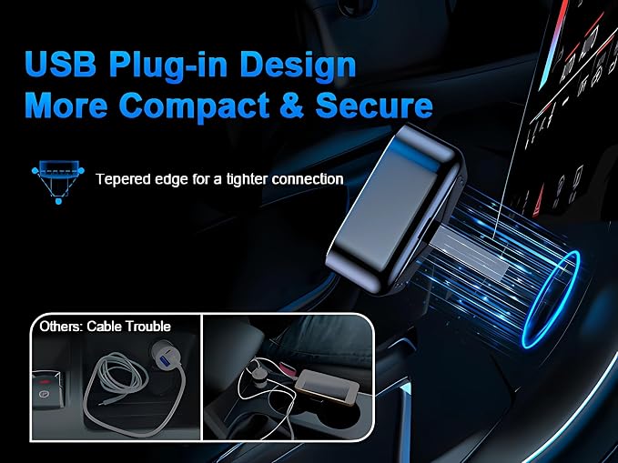 Wireless CarPlay Adapter for iPhone, 2025 Upgrade Convert Wired to Wireless - Image 3