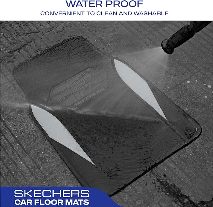 Skechers Car Floor Mats, Waterproof Universal Fit Car Mats, Faux Leather Car - Image 5