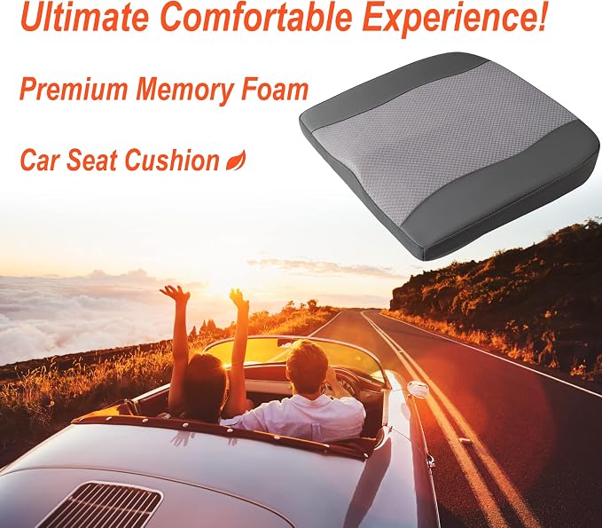 Car Seat Cushion, Comfort Memory Foam Car Cushions - Image 2
