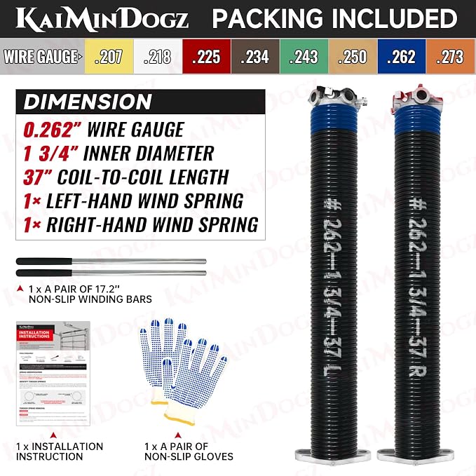 Pair of 1.75" Garage Door Torsion Springs Set - Image 2