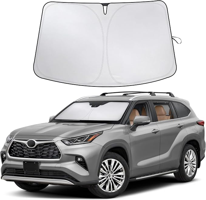 Econour Windshield Sun Shade for Toyota Highlander 2020-2025 Window Sun Visor by EcoNour