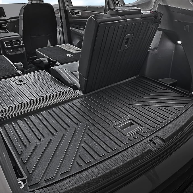 Floor Mats for 2018-2024 2025 Volkswagen VW Atlas 7 Seats, All Weather TPE - Image 5