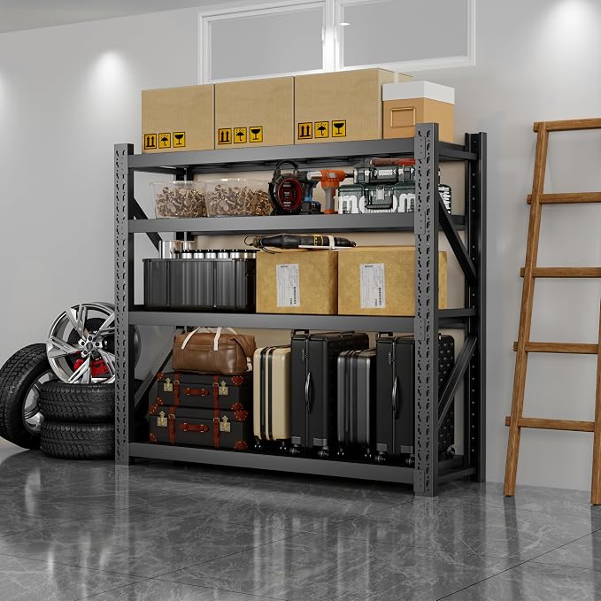 3000LBS Heavy Duty Storage Shelves, 4-Tier Adjustable Garage Organization - Image 6