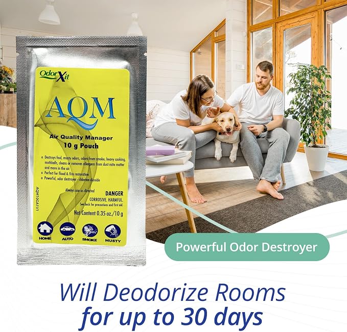 AQM by OdorXit, Air Quality Manager Chlorine Dioxide Odor Removal Packet - Image 2