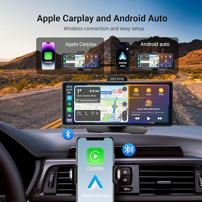 ‌9.26 Inch Wireless Apple CarPlay & Android Auto Car Display - Image 5