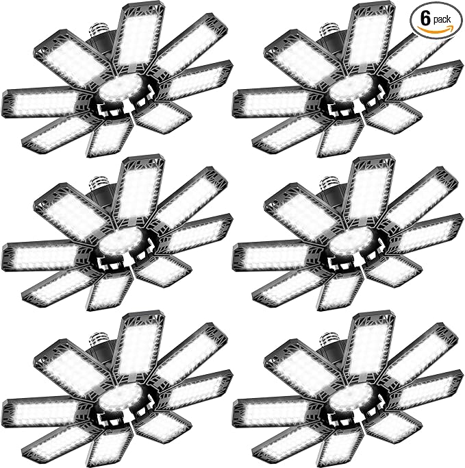 Garage Light 6 Pack - 240W 24000LM 6500K Garage Lights Ceiling LED by Unknown