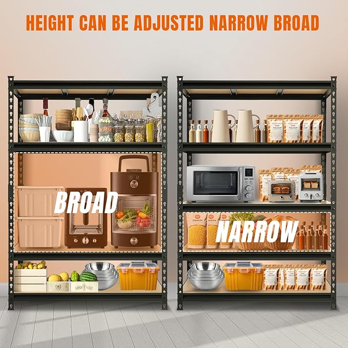 BIG RED Storage Shelving Unit, 5-Tier Adjustable, Heavy Duty Metal Garage - Image 7