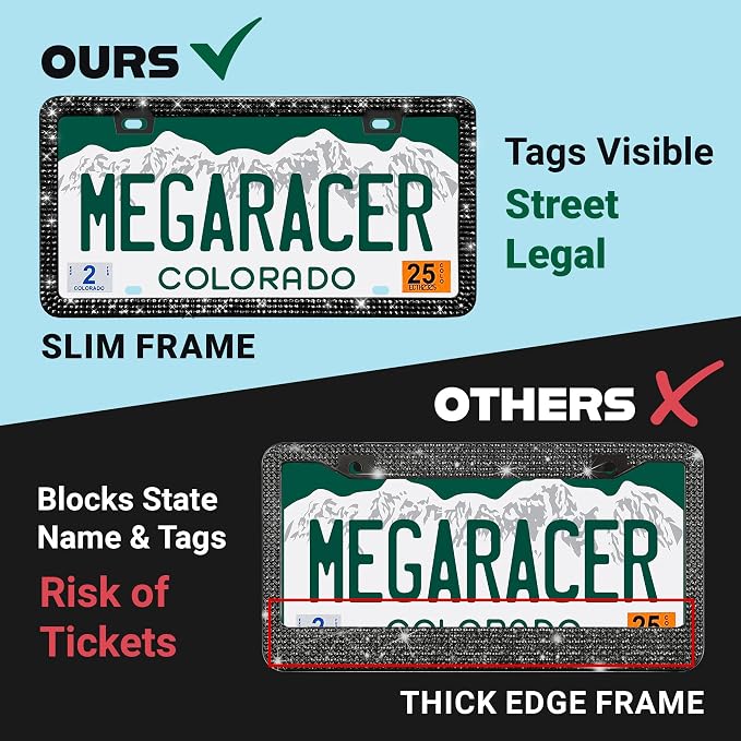 Elegant Bling License Plate Frame - Image 6