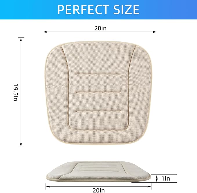 KAYI Car Seat Cushion, Memory Foam Car Seat Cushion, Anti Slip Rubber Bottom - Image 2