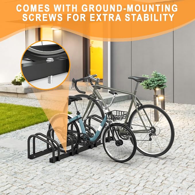 Ultrawall Bike Storage Rack for Garage, 4 Bikes Floor Bike Stand, Bicycle - Image 6