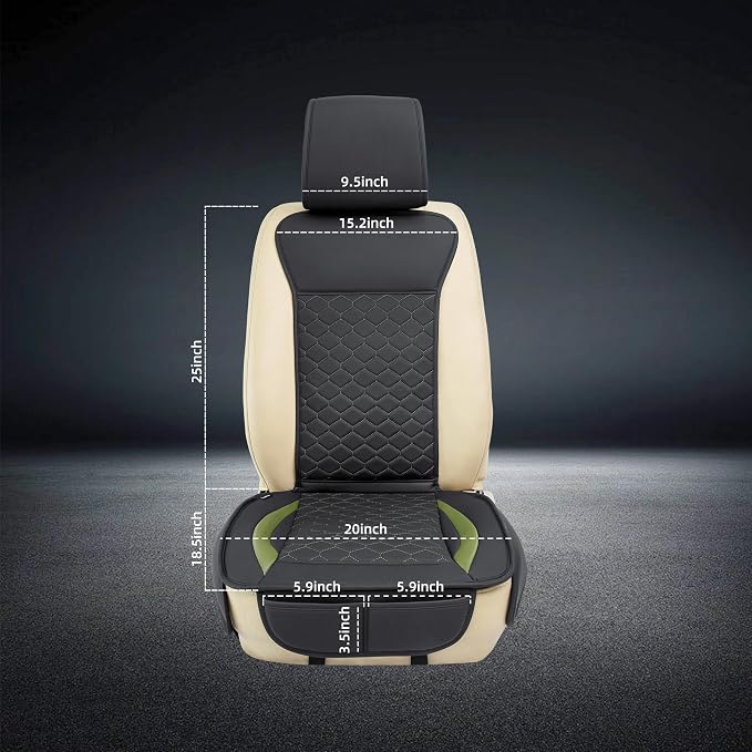 Elantrip 2PCs Front Car Seat Covers Leather Car Seat Protector Universal fit - Image 7